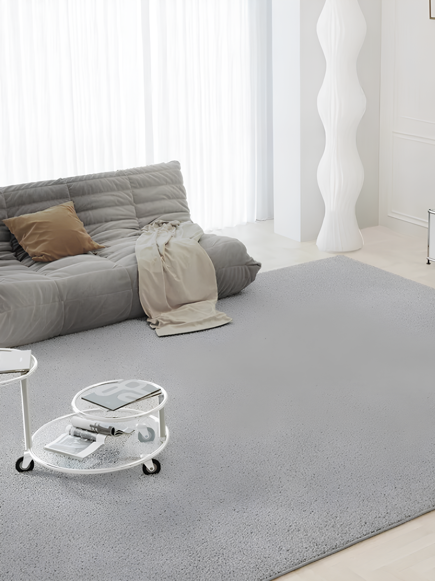 Tapis minimaliste et moderne de la collection soft gris