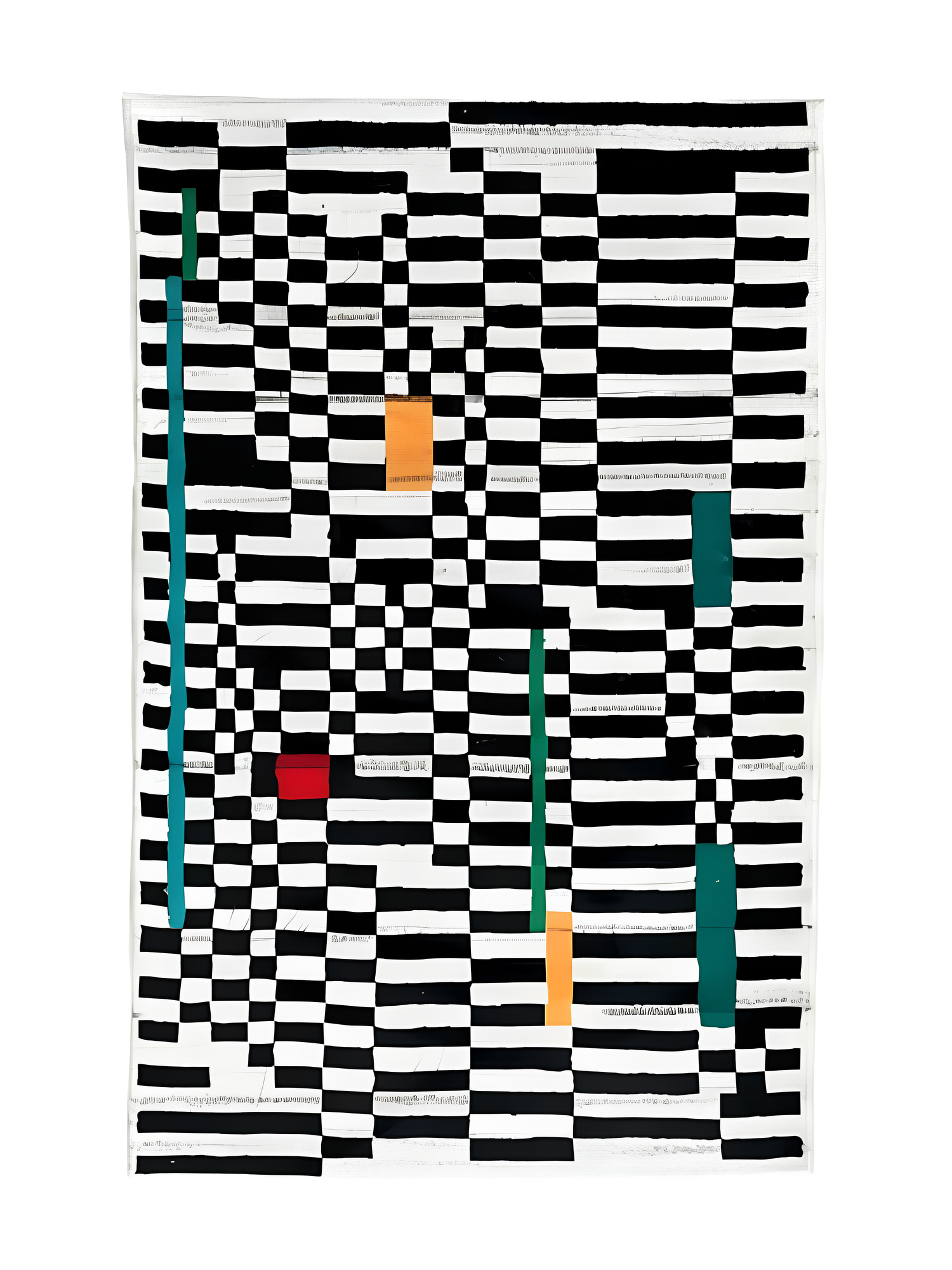 Tapis à carreaux moderne noir et blanc