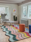 Tapis en peluche couleur arc-en-ciel collection Rainbow